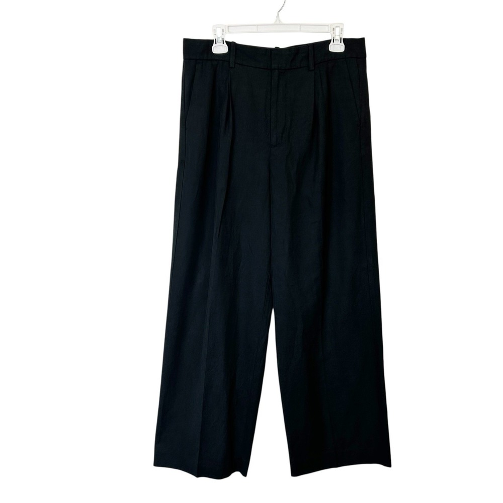 Madewell‎ Slouchy Straight Pants Women's Size 8 Black High Rise Baggy